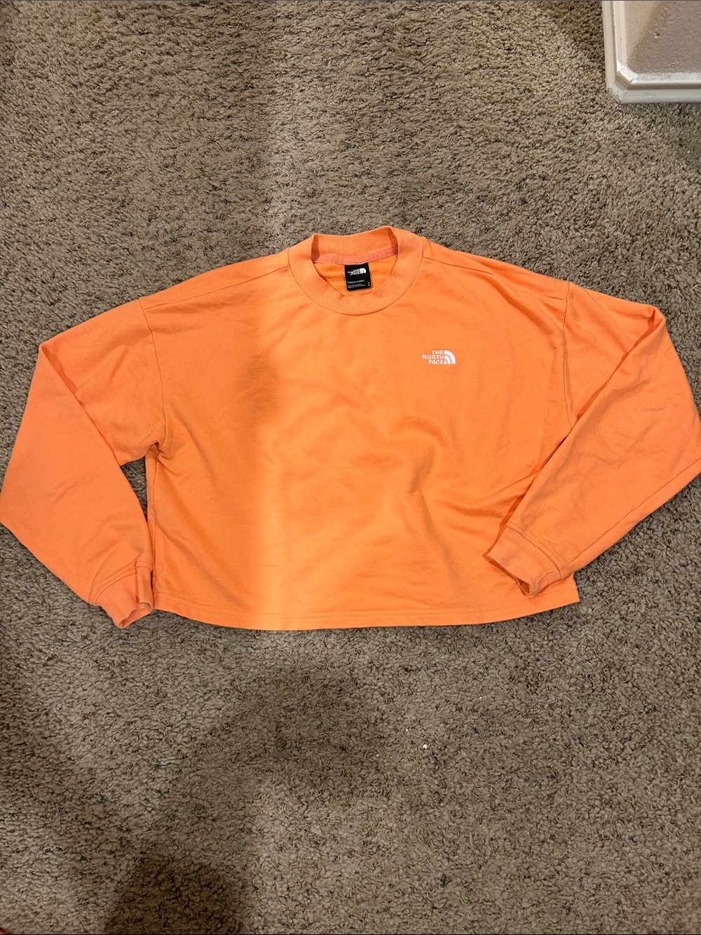 The North Face Orange Cropped Crew Sweatshirt